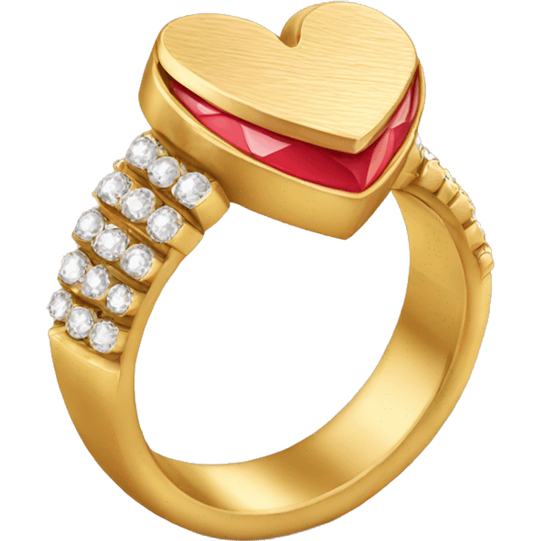 Ring with heart emoji