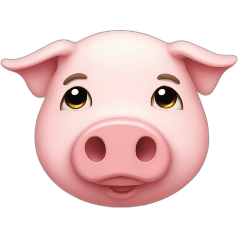 sad pig emoji