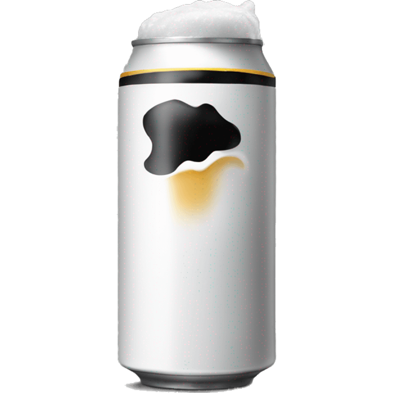 tall white beer can with black wave  emoji