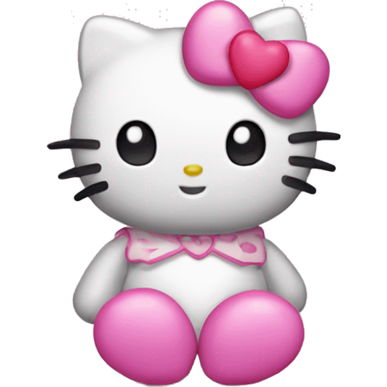 Hello kitty with pink hearts  emoji