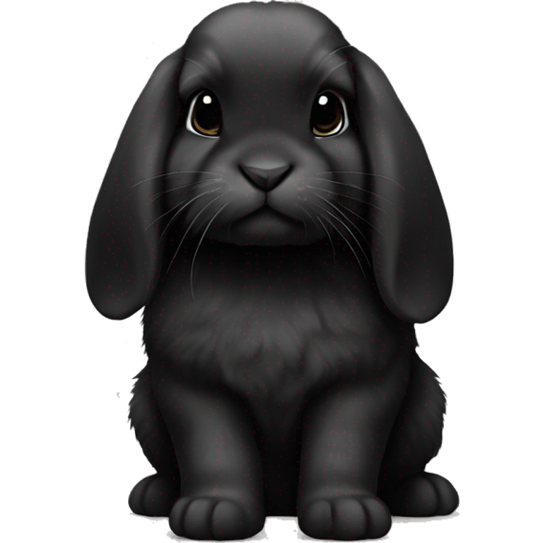 black holland lop bunny  emoji