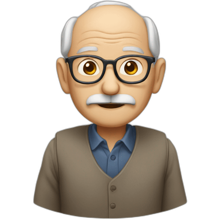 oldman with mouse emoji