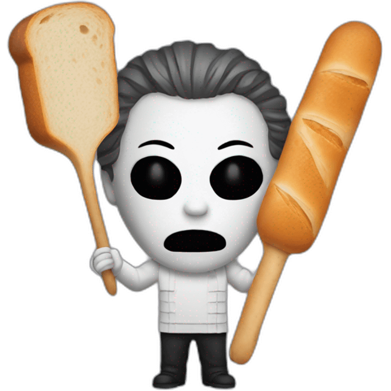 michael myers holding a baguette emoji