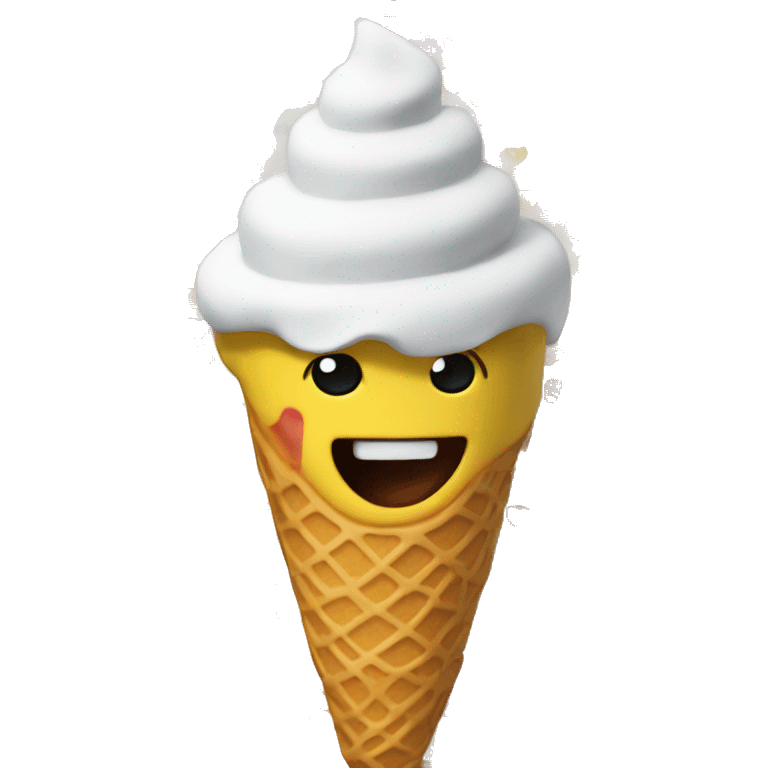 Roblox character eating ice cream emoji