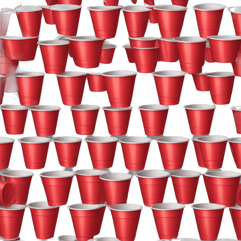 red plastic cups stacked emoji