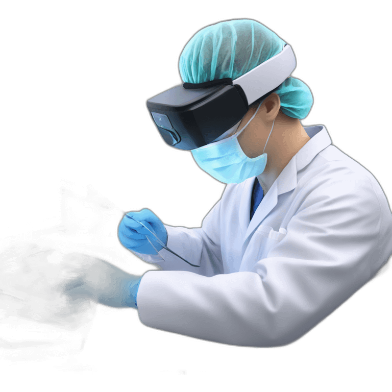 Surgeon-performing-Breast-surgery-with-virtual-reality-display emoji