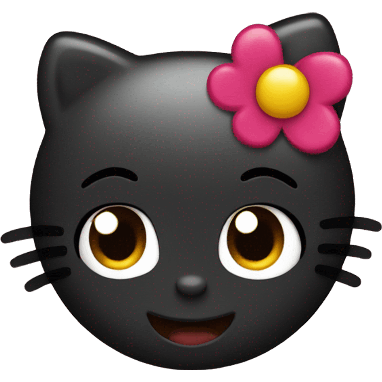 Black hello kitty emoji