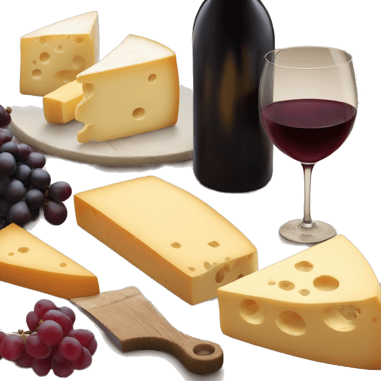 Cheese board and wine  emoji