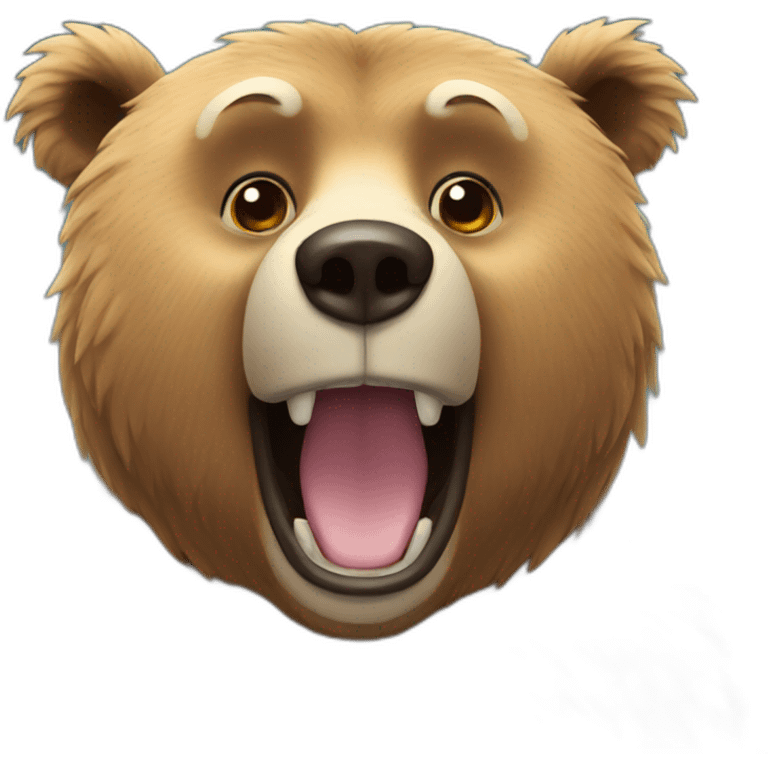 Bear With big nose emoji