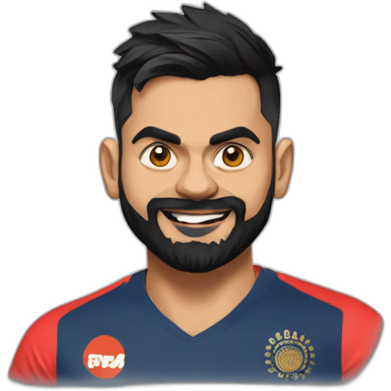 Virat kohli wearing punjab t shirt emoji