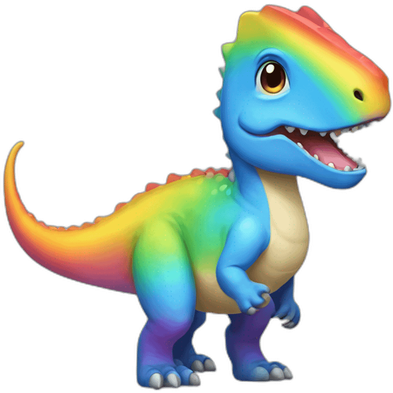 tiranosaur rainbow emoji