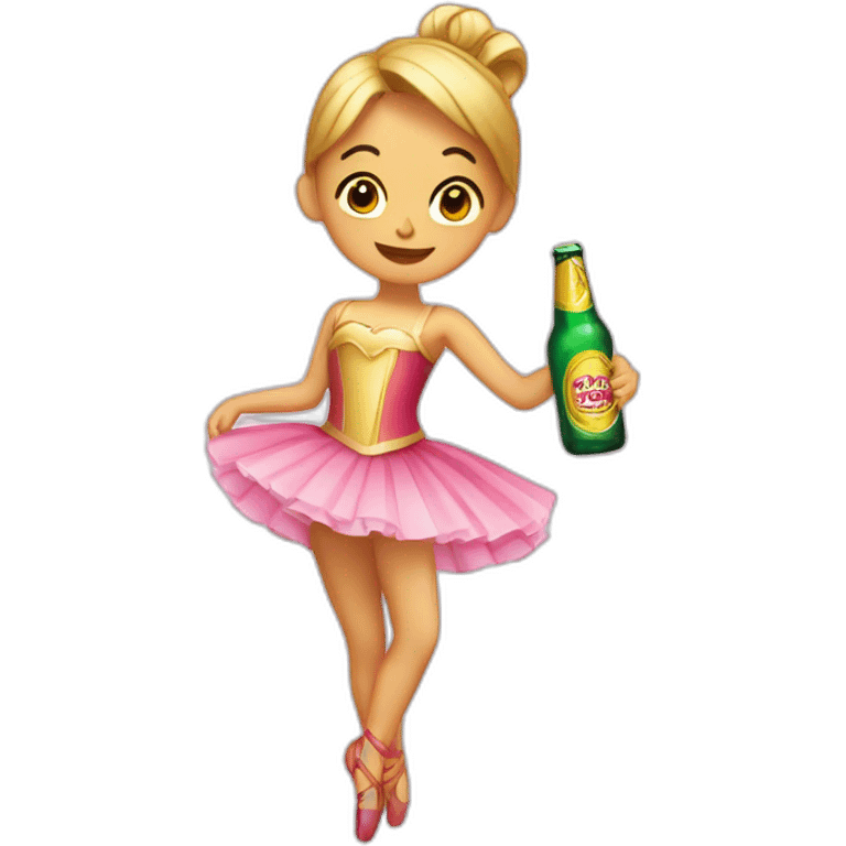 bailarina tomando cerveza  emoji