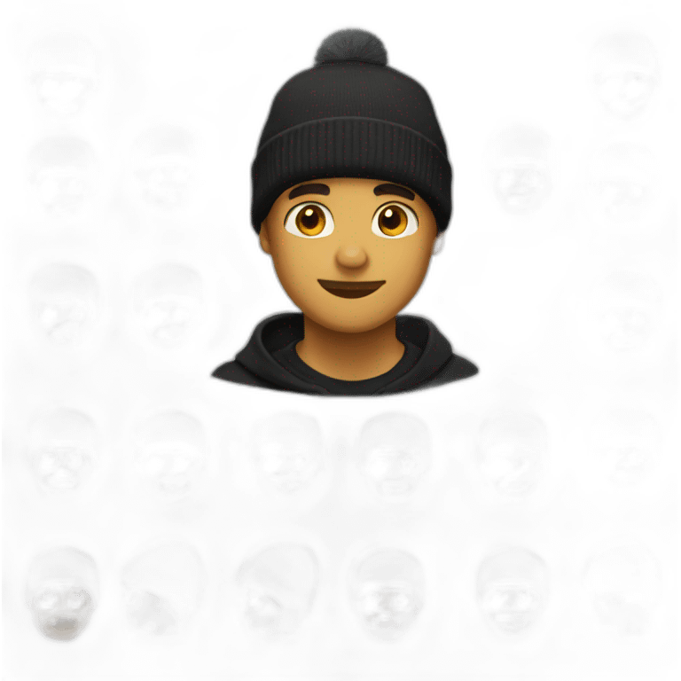 guy with black beanie emoji