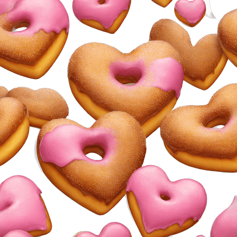 Heart shaped donut emoji