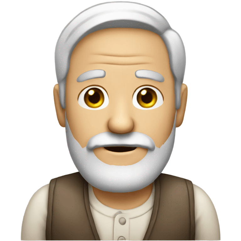 old man with beard and shirt emoji