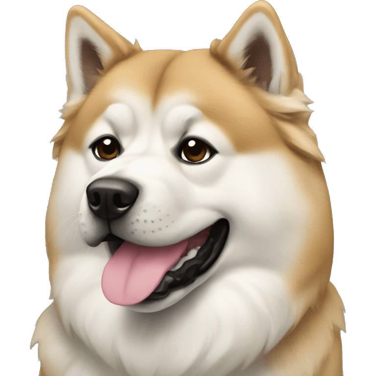 Long haired American akita  emoji