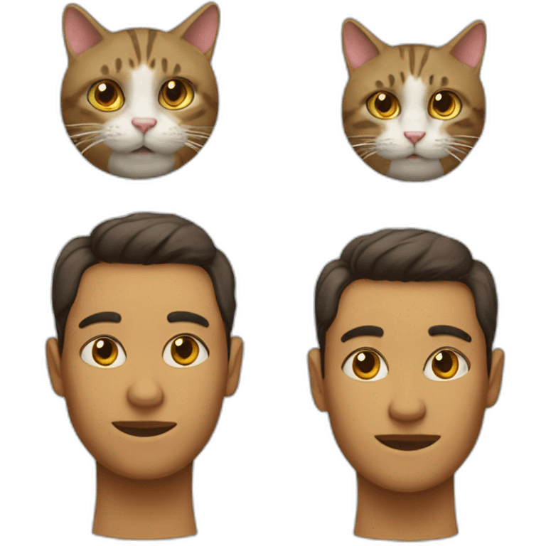 three heads and a body cat emoji