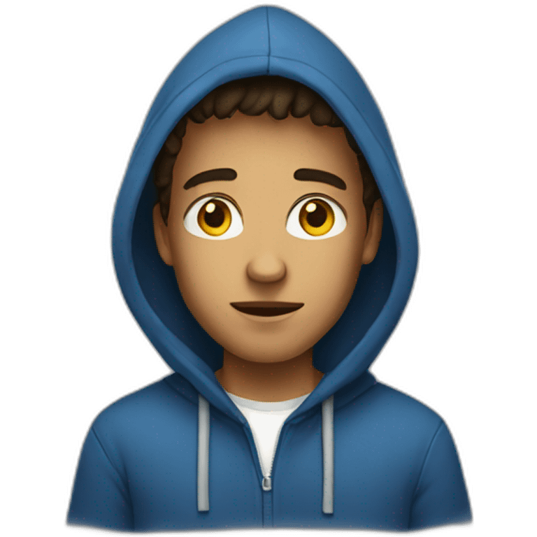 young guy in the hoodie emoji