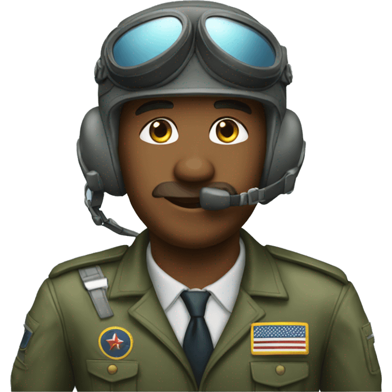 Warplane pilot saluating emoji