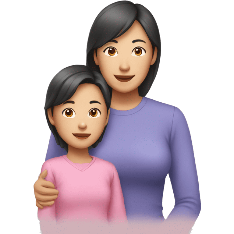 asian mother and daughter emoji