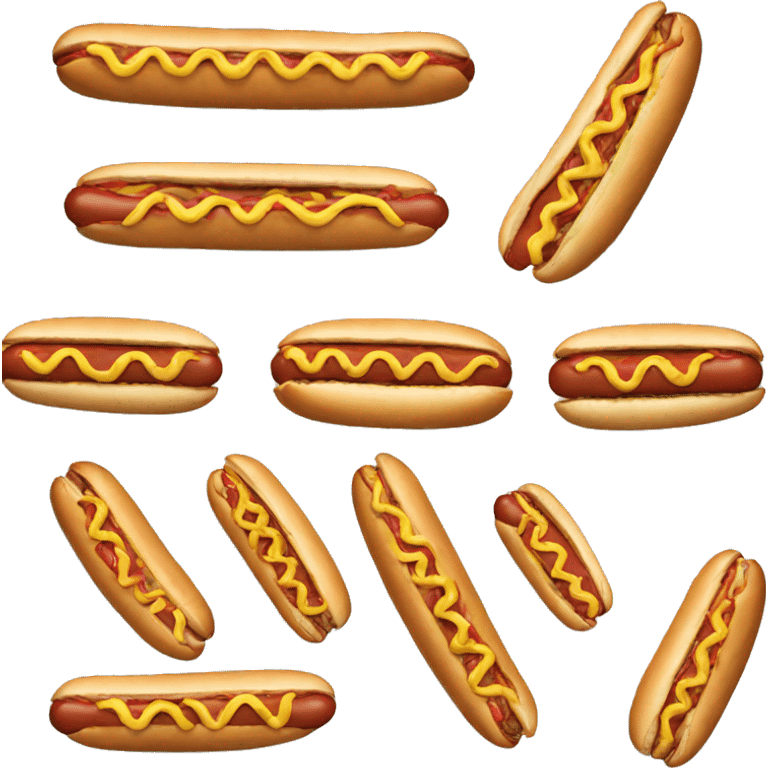 emoji eating a hotdog emoji