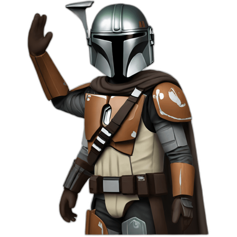 Mandalorian waving emoji