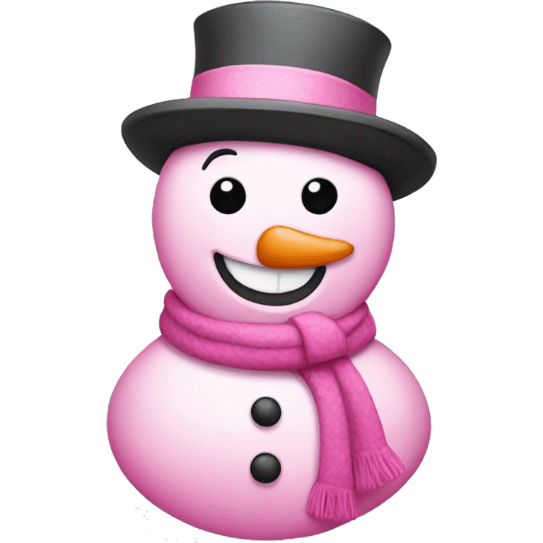 pink snowman  emoji