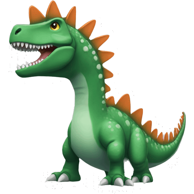 spinosaurus short arms, big legs, spiny fan on back emoji