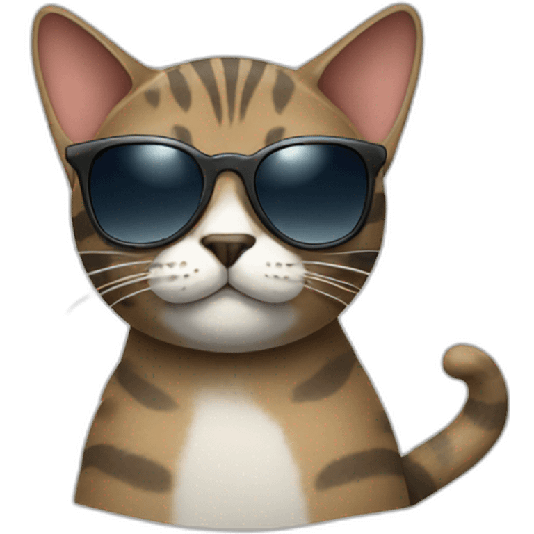 Cat with sunglasses emoji