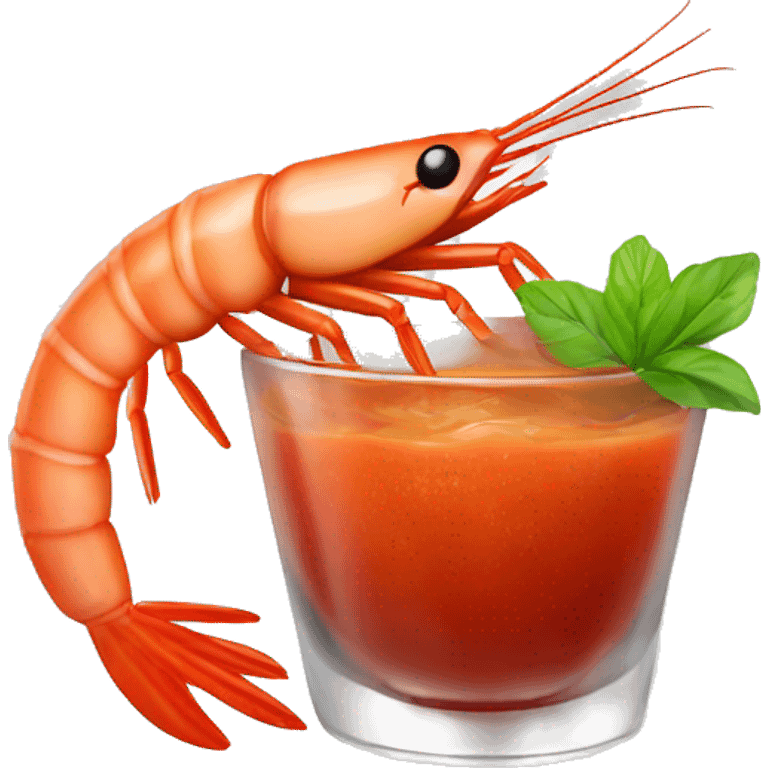 Shrimp with cocktail sauce  emoji