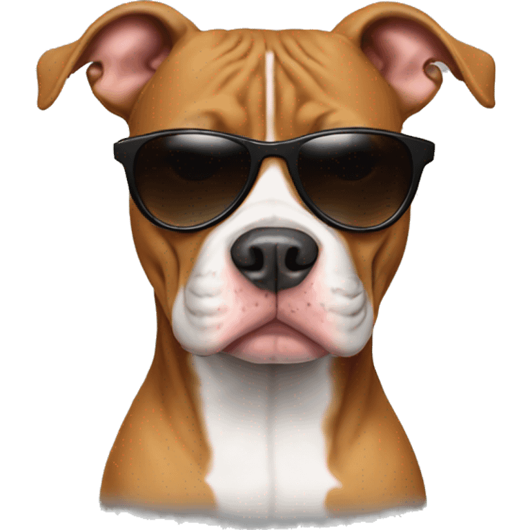 Pitbull with sunglasses  emoji