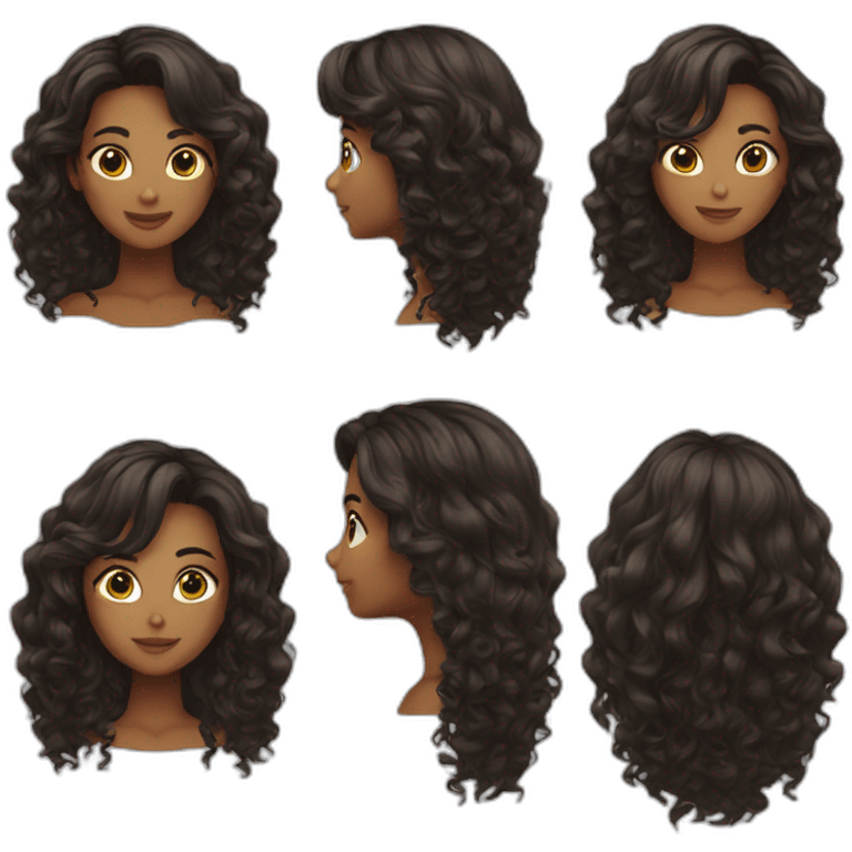 woman hair emoji