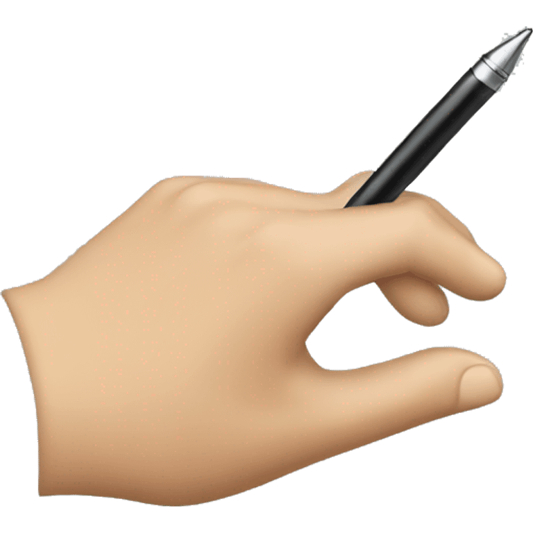 Create a closed Hand with a pen in it emoji