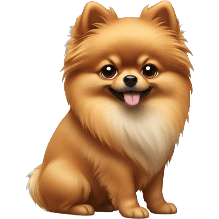 Pomeranian dog from side  emoji