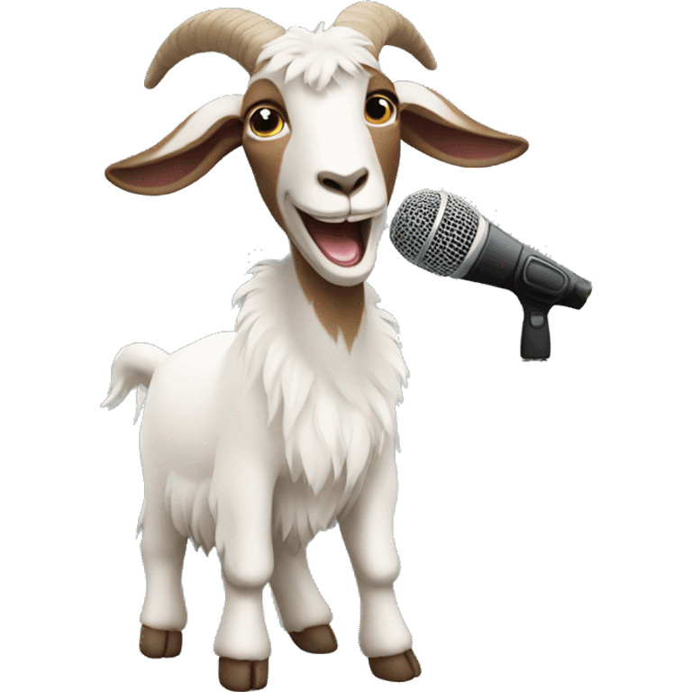 goat singing with a microphone emoji