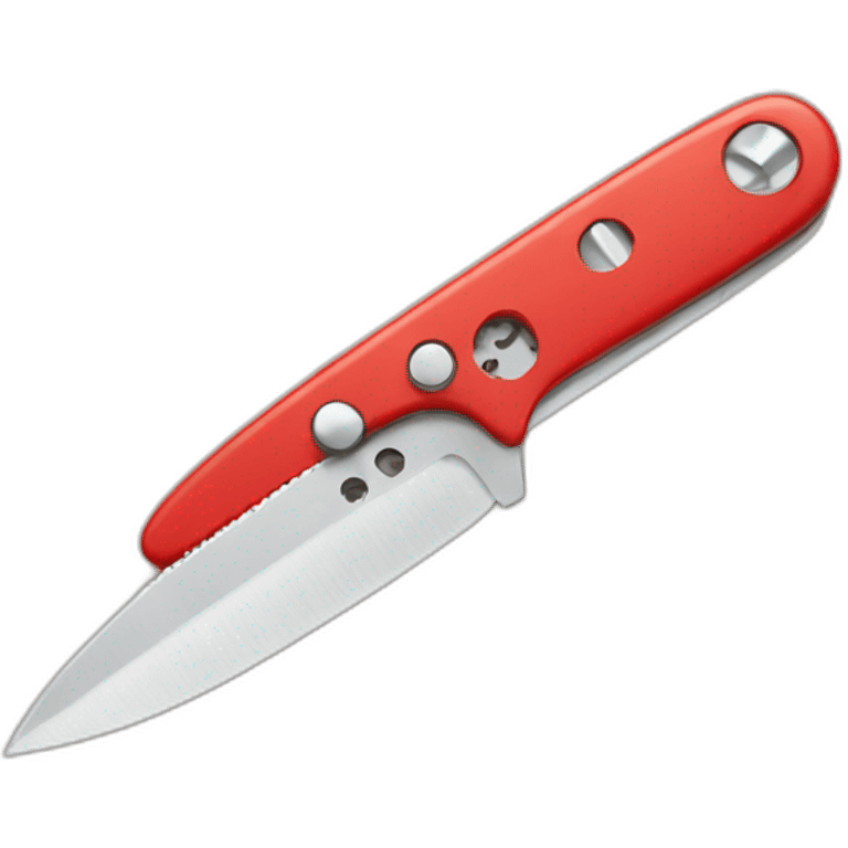 swiss knife with human face emoji