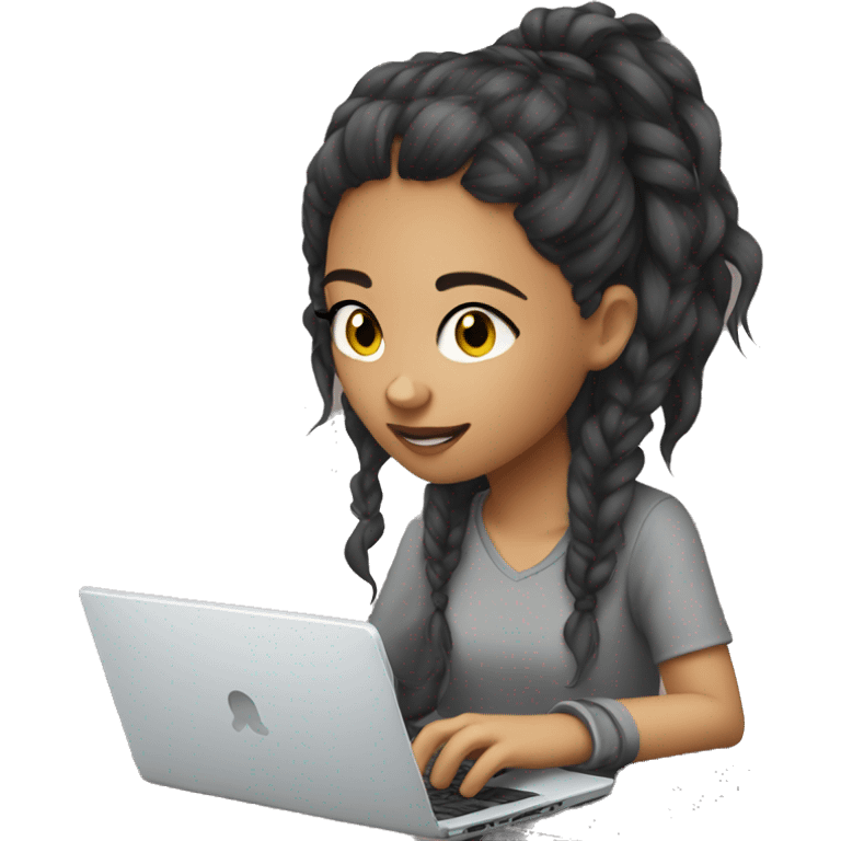 a gamer girl (light skin)playing on computer  emoji