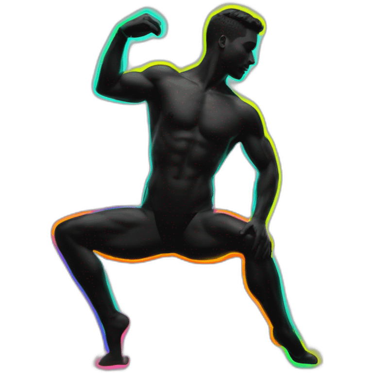  male dancer neon sign booty emoji