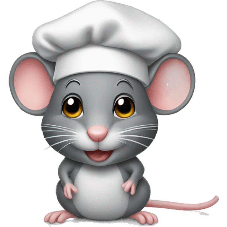 Mouse in kitchen cap emoji