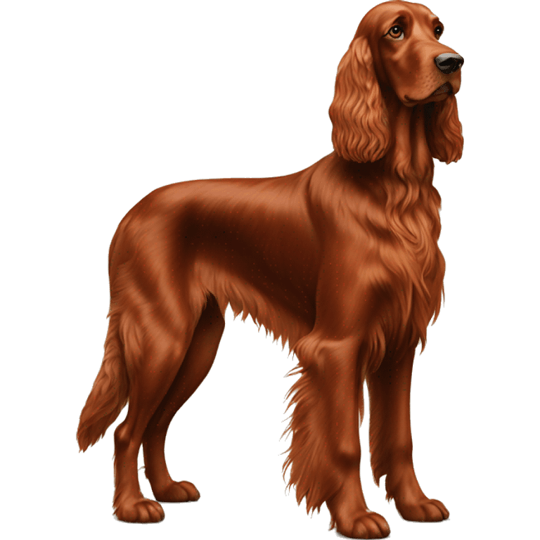 Irish setter standing full pose emoji