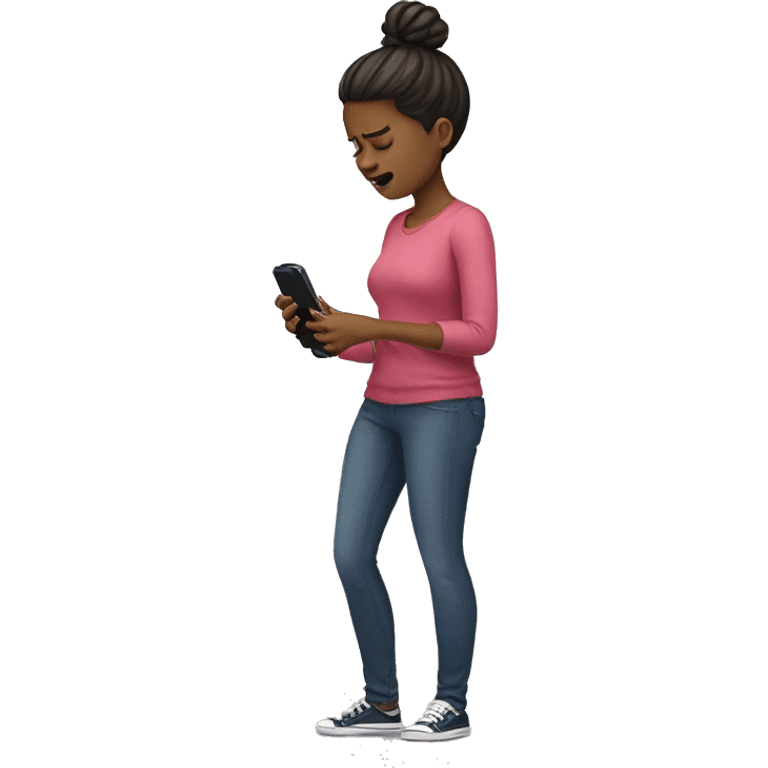 Girl losing phone emoji