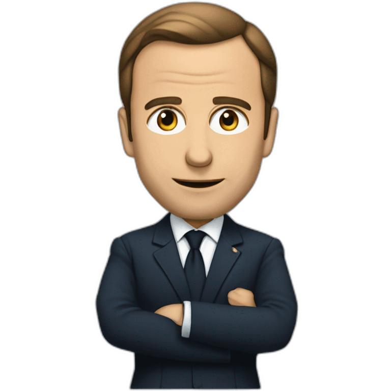 Macron sur une poutre emoji