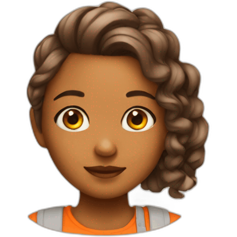 cute girl orange emoji