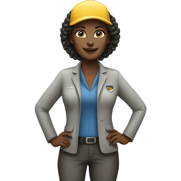 Transportation coordinator female African  emoji