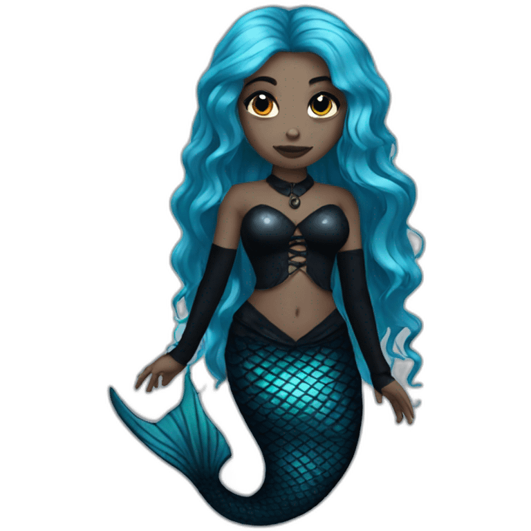 goth mermaid emoji