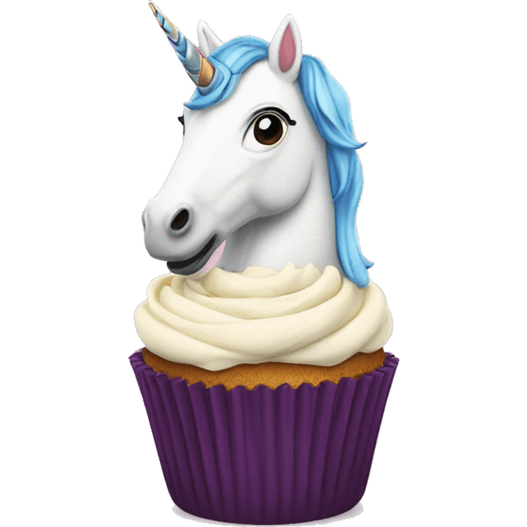 Unicorn cupcake  emoji