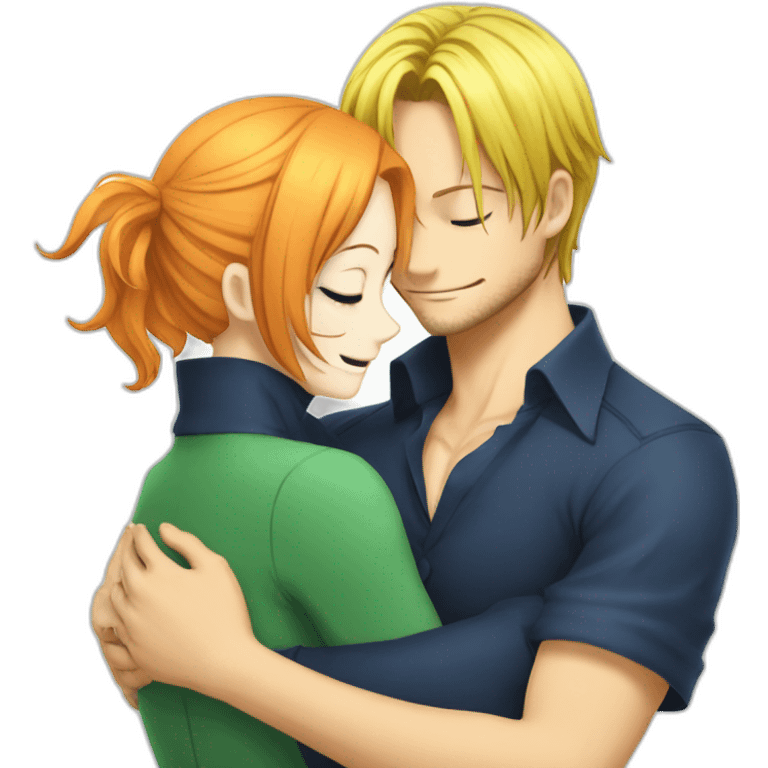 Nami hug Sanji emoji