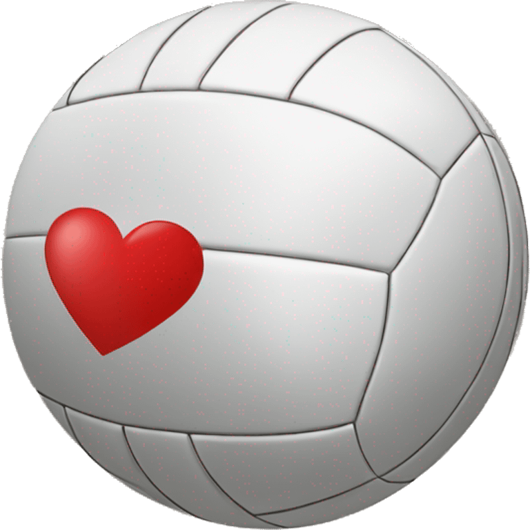 Volleyball ball with heart emoji