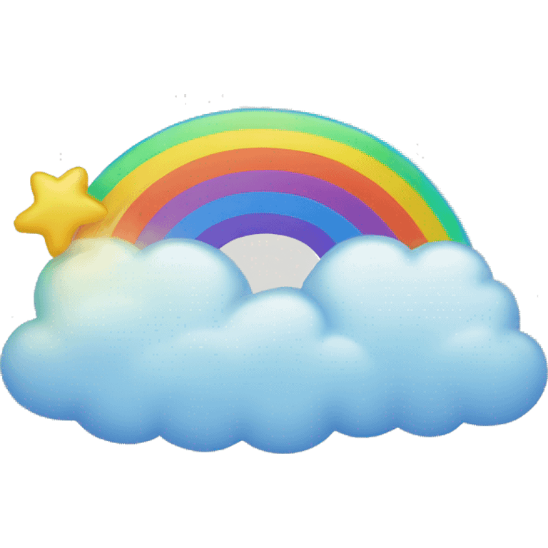 Rainbow and cloud emoji