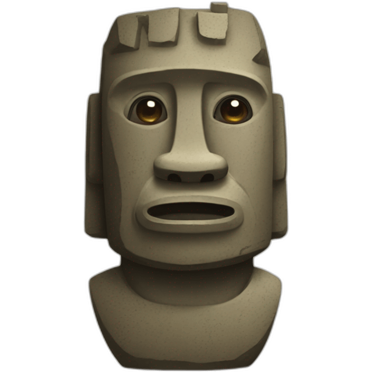 Moai plus Monkey emoji